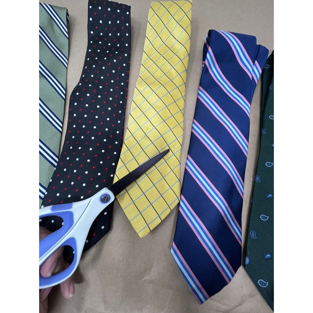 Brooks Brothers Silk Tie Lot of 6 Mens Striped Polka Dot Paisley Windowpane 346 - Picture 7 of 8
